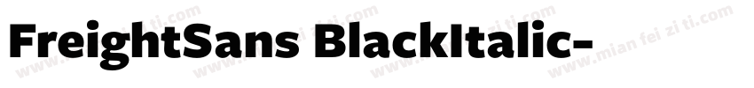 FreightSans BlackItalic字体转换